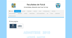 Desktop Screenshot of phys.uaic.ro
